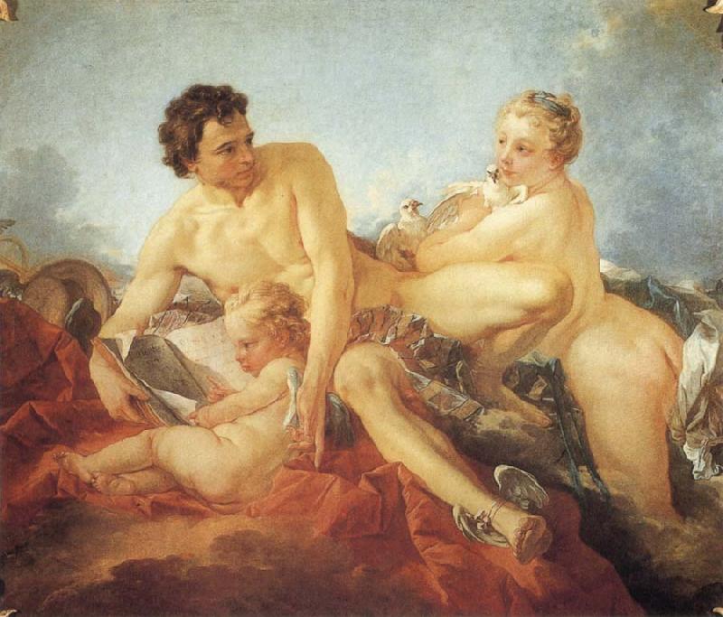 Francois Boucher The Education of Amor Sweden oil painting art